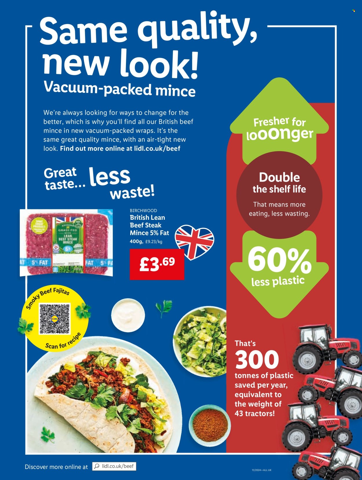 thumbnail - Lidl offer  - 02/05/2024 - 03/05/2024 - Sales products - beef meat, ground beef, wraps, fajita. Page 32.