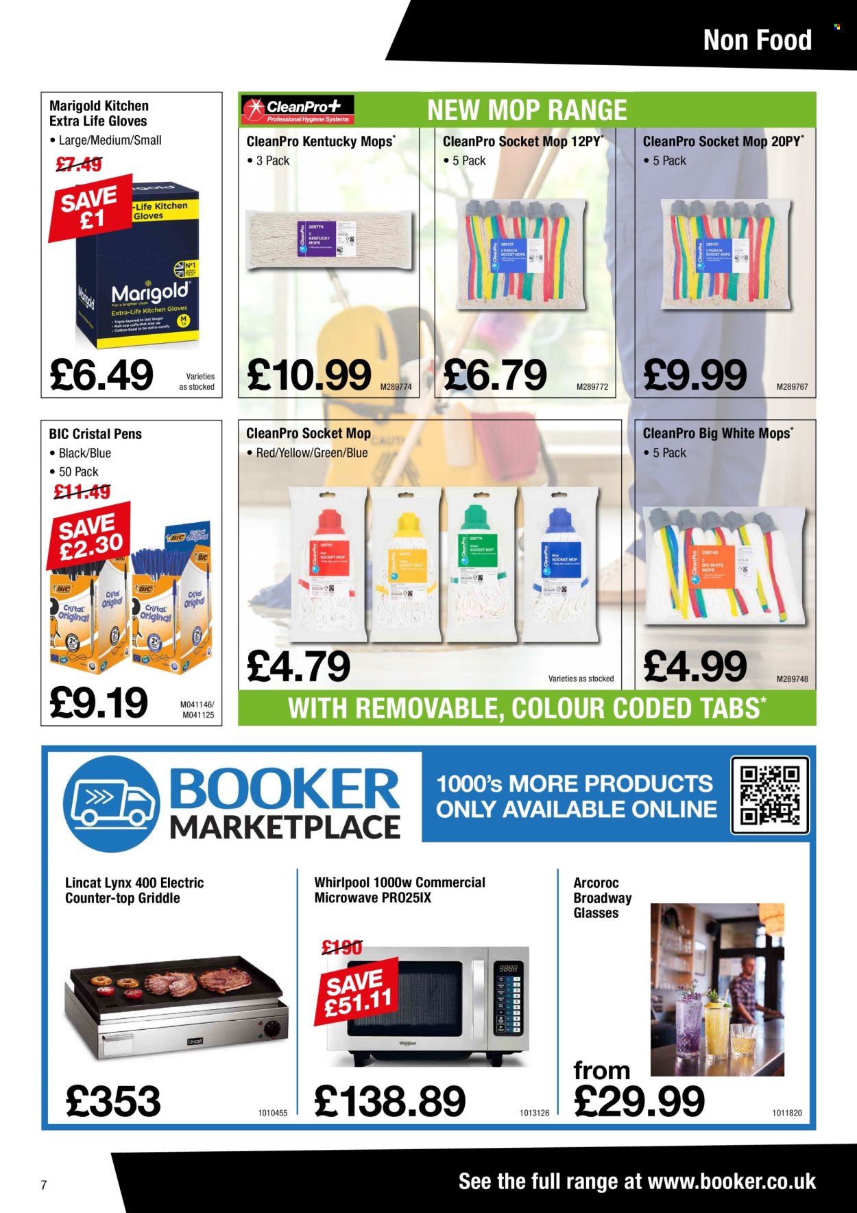 thumbnail - Makro offer  - 24/04/2024 - 21/05/2024 - Sales products - gloves, mop, pen, ball pen, griddle. Page 7.