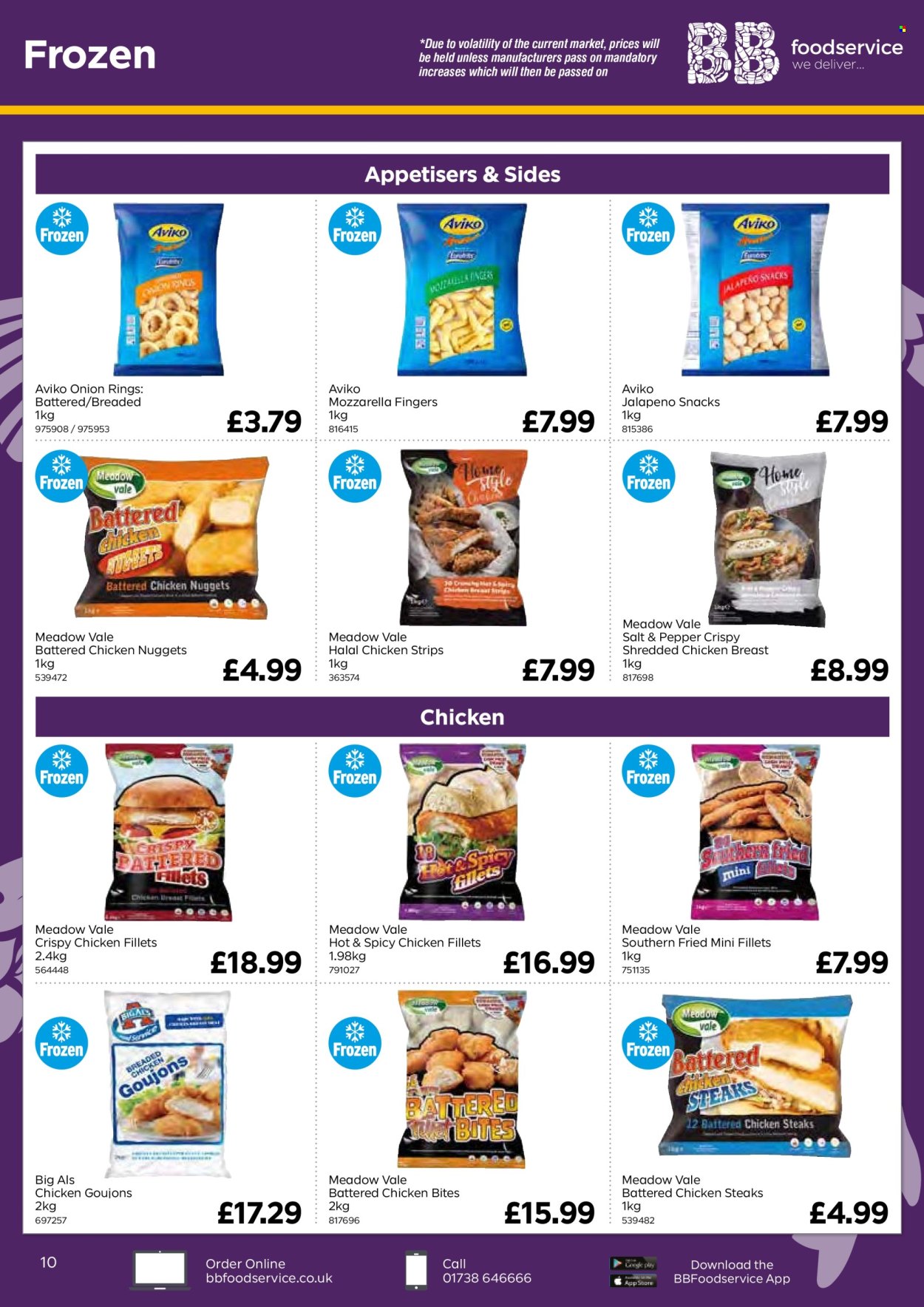 thumbnail - Bestway offer  - 26/04/2024 - 20/06/2024 - Sales products - jalapeño, chicken strips, steak, onion rings, snack, nuggets, fried chicken, chicken nuggets, chicken bites, ready meal, breaded chicken, mozzarella, cheese, strips, breaded chicken fillets. Page 10.