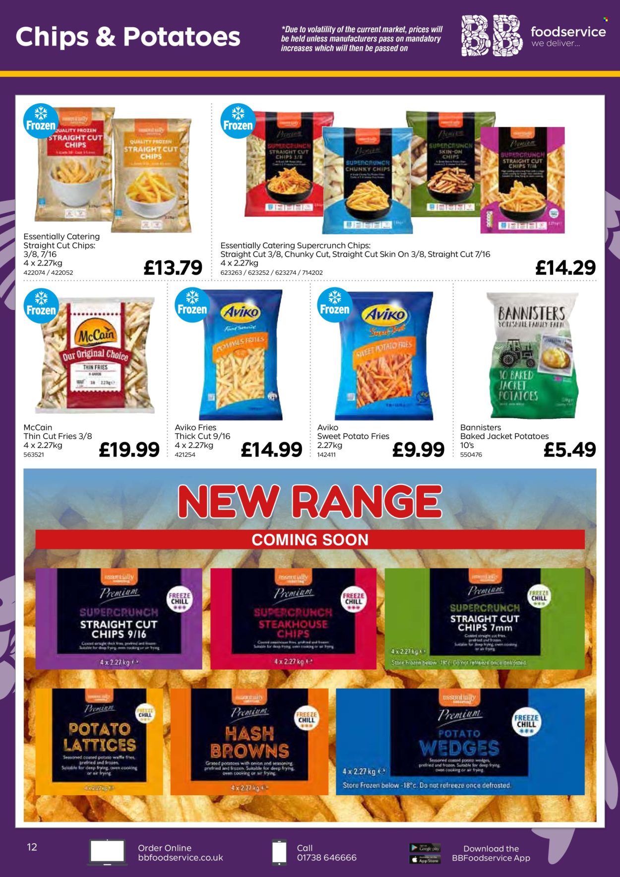 thumbnail - Bestway offer  - 26/04/2024 - 20/06/2024 - Sales products - sweet potato, potatoes, onion, McCain, hash browns, potato wedges, frozen chips, sweet potato fries, spice, seasoning. Page 12.