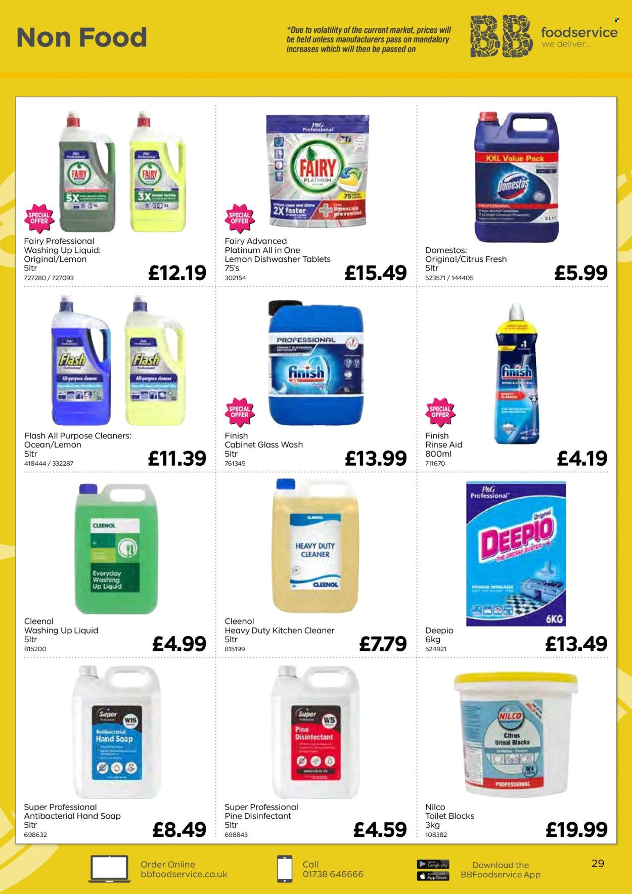thumbnail - Bestway offer  - 26/04/2024 - 20/06/2024 - Sales products - Domestos, cleaner, all purpose cleaner, desinfection, Fairy, kitchen cleaner, dishwashing liquid, dishwasher tablets, hand soap, soap. Page 29.