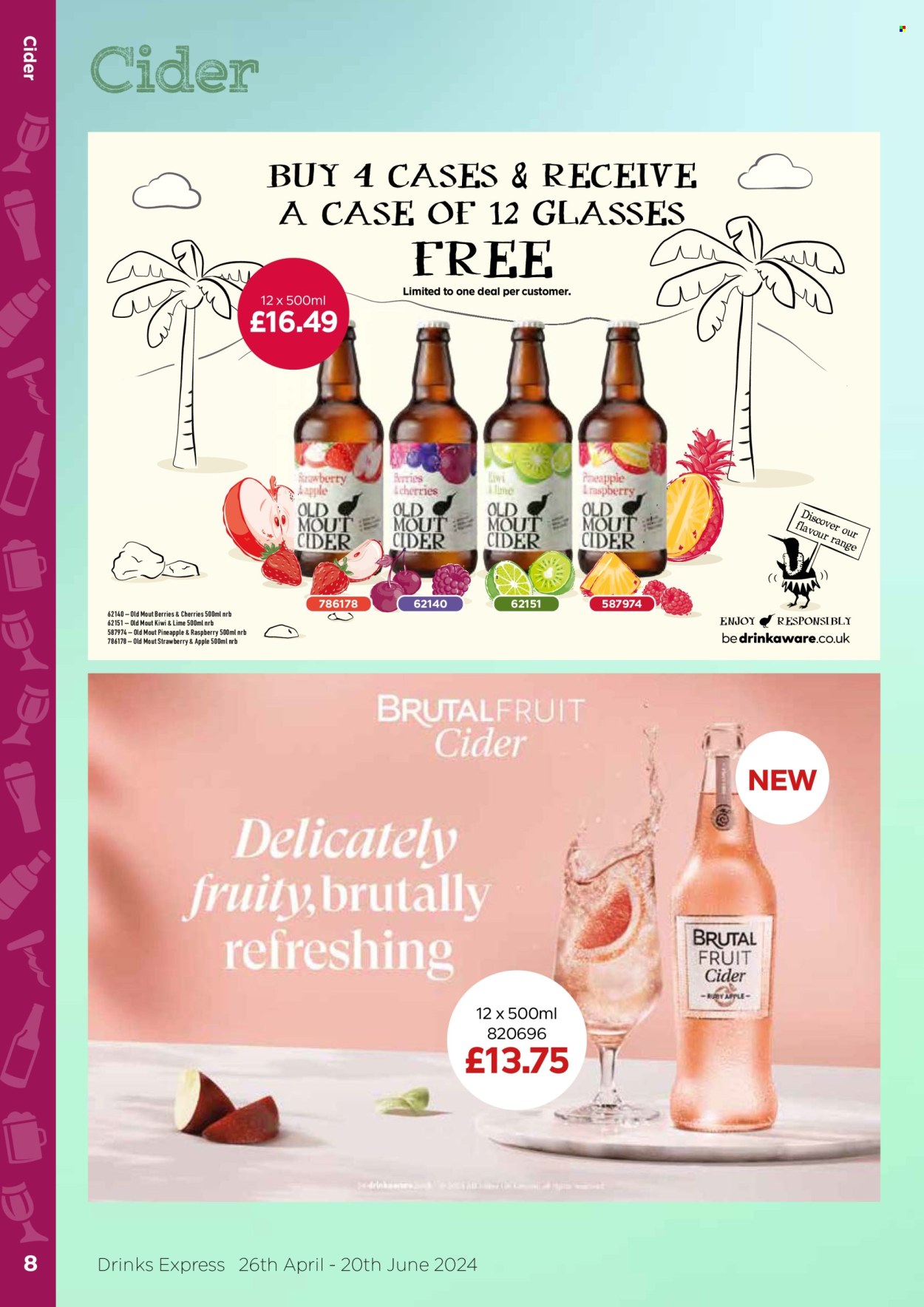 thumbnail - Bestway offer  - 26/04/2024 - 20/06/2024 - Sales products - alcohol, kiwi, cider. Page 8.
