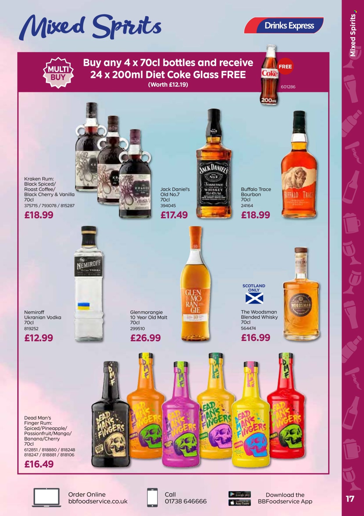 thumbnail - Bestway offer  - 26/04/2024 - 20/06/2024 - Sales products - alcohol, Jack Daniel's, Coca-Cola, Diet Coke, soft drink, Coke, carbonated soft drink, coffee, bourbon, Tennessee Whiskey, vodka, whiskey, rum, whisky. Page 17.