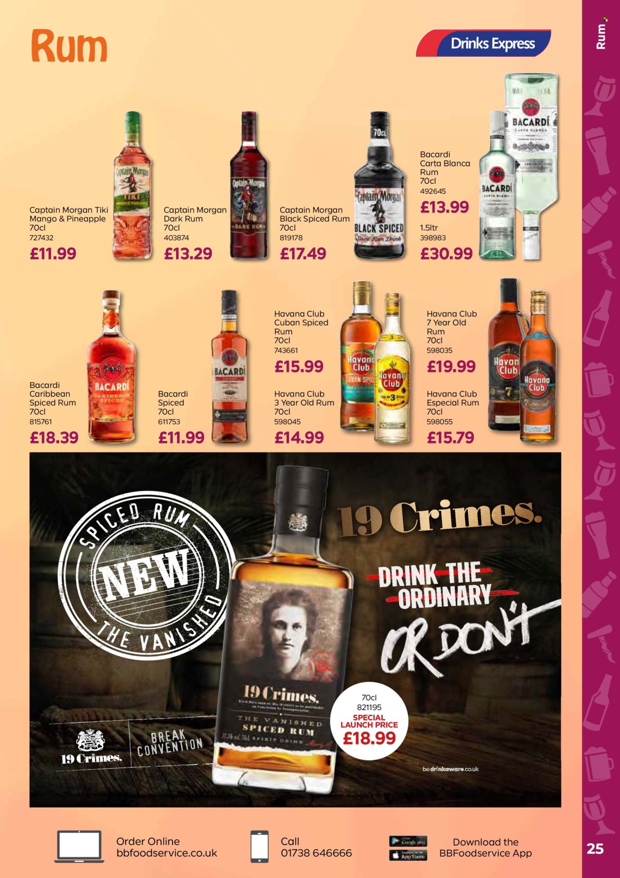 thumbnail - Bestway offer  - 26/04/2024 - 20/06/2024 - Sales products - alcohol, spice, wine, Bacardi, Captain Morgan, spiced rum, rum, The Ordinary. Page 25.