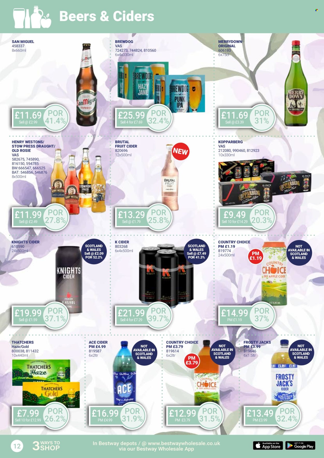 thumbnail - Bestway offer  - 26/04/2024 - 23/05/2024 - Sales products - Kopparberg, alcohol, San Miguel, cider. Page 12.