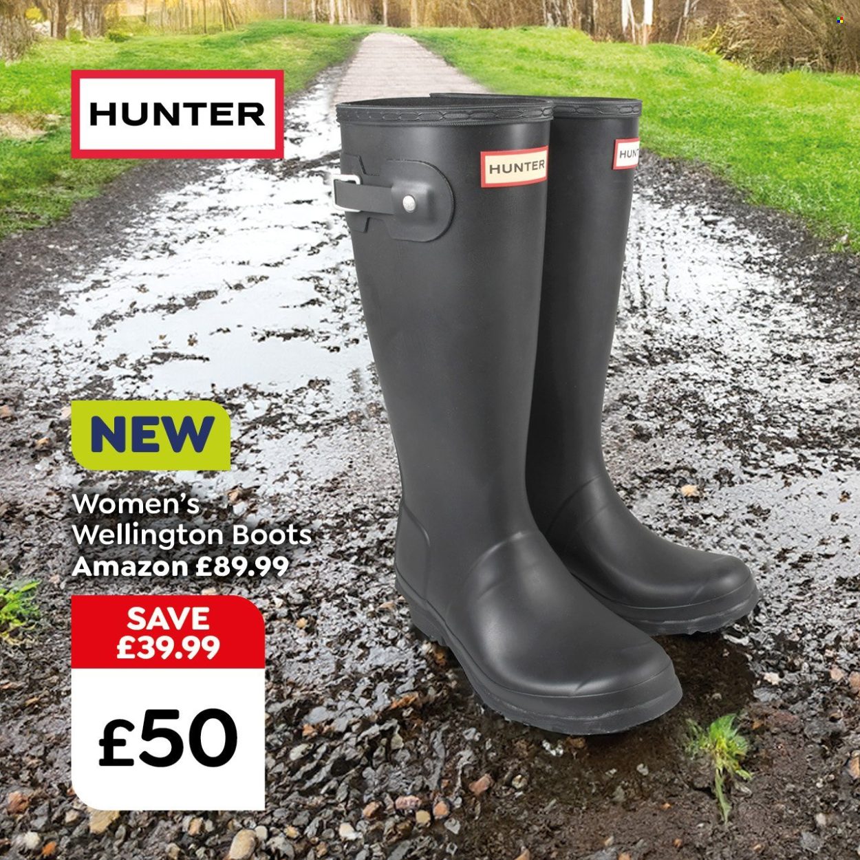 thumbnail - The Original Factory Shop offer  - Sales products - boots, wellington boots, Hunter. Page 1.