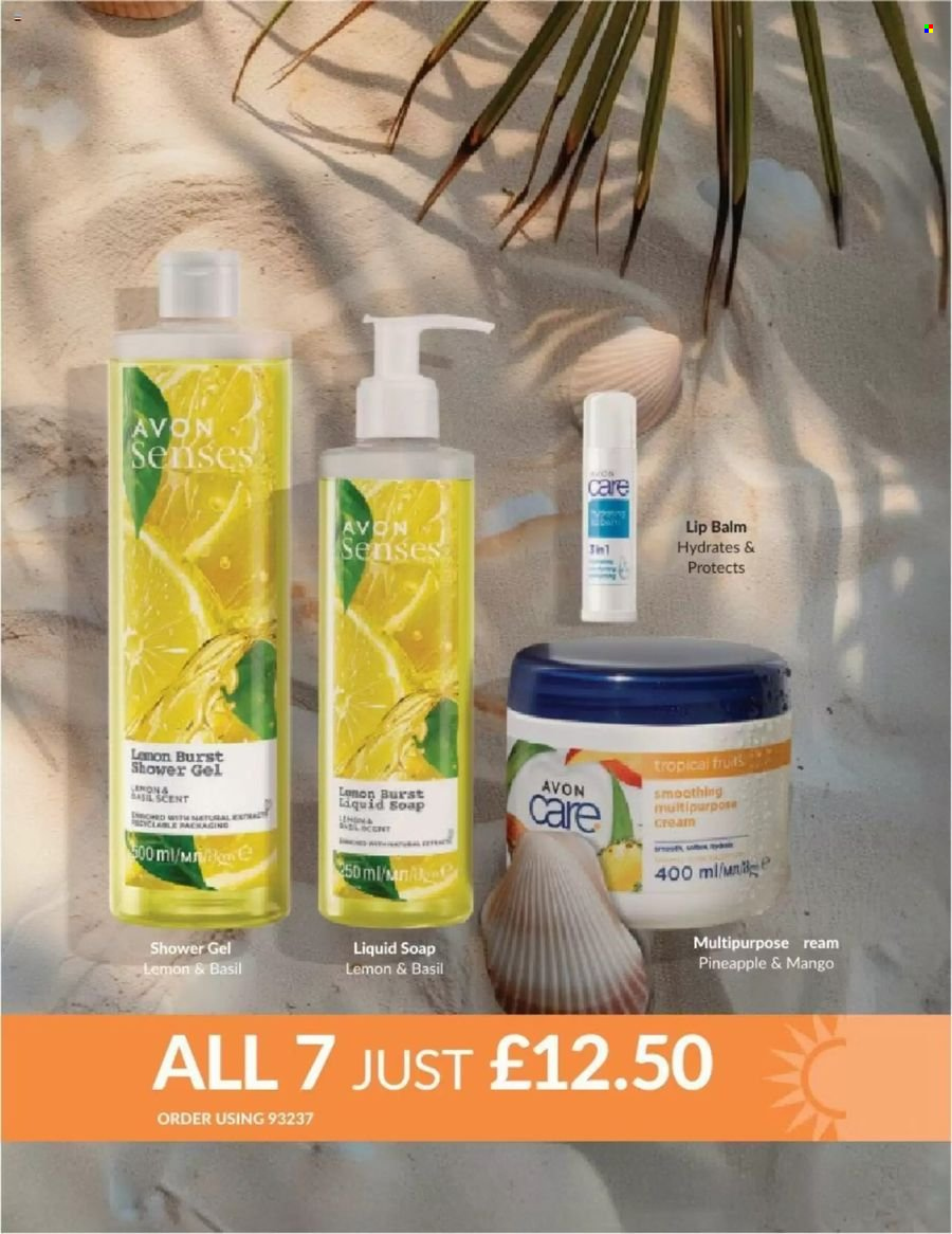 thumbnail - Avon offer  - 01/05/2024 - 30/06/2024 - Sales products - Avon, shower gel, soap, lip balm. Page 9.