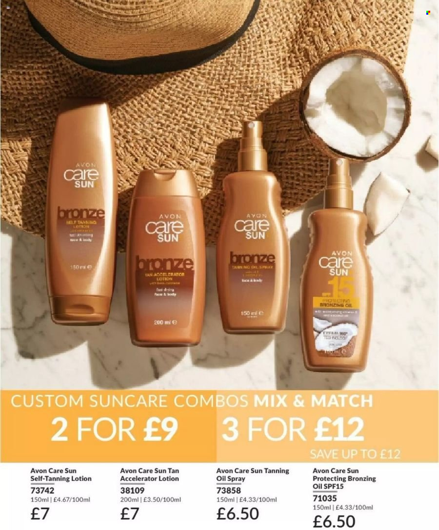 thumbnail - Avon offer  - 01/05/2024 - 30/06/2024 - Sales products - Avon, self tanning product. Page 13.