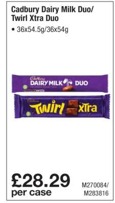 Cadbury Dairy Milk Duo/ Twirl Xtra Duo