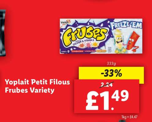 Yoplait Petit Filous Frubes Variety