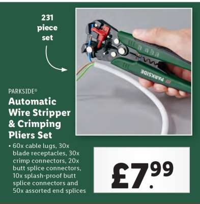 PARKSIDE Automatic Wire Stripper & Crimping Pliers Set