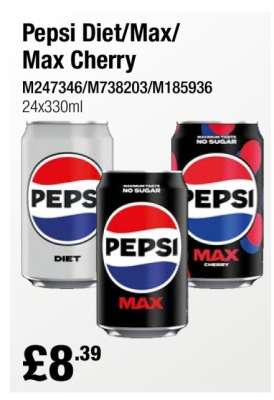 Pepsi Diet/Max/Max Cherry