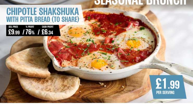 Chipotle Shakshuka with Pitta Bread (to share)