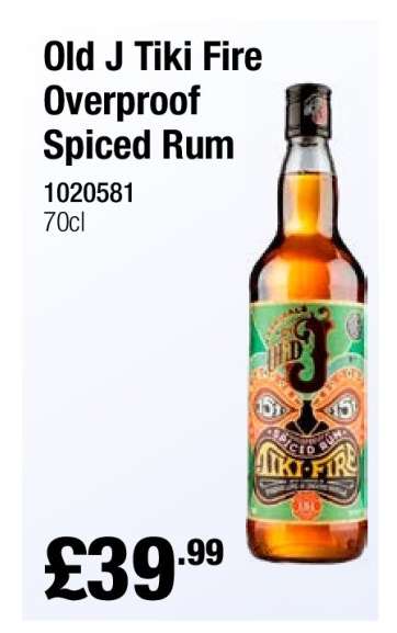 Old J Tiki Fire Overproof Spiced Rum