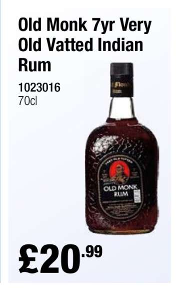 Old Monk 7yr Very Old Vatted Indian Rum