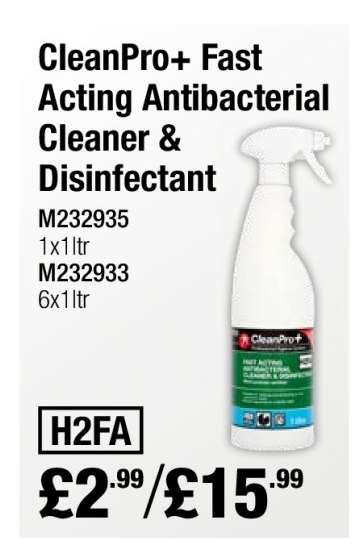 CleanPro+ Fast Acting Antibacterial Cleaner & Disinfectant