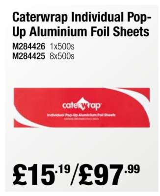 Caterwrap Individual Pop-Up Aluminium Foil Sheets