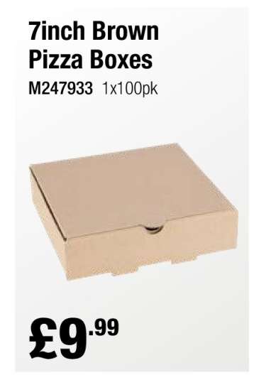 7inch Brown Pizza Boxes
