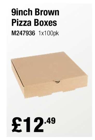 9inch Brown Pizza Boxes