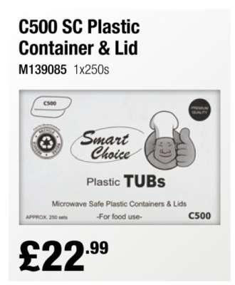 C500 SC Plastic Container & Lid