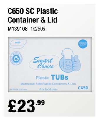 C650 SC Plastic Container & Lid