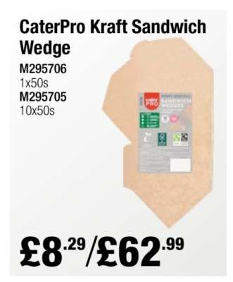 CaterPro Kraft Sandwich Wedge