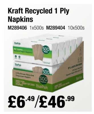 Kraft Recycled 1 Ply Napkins