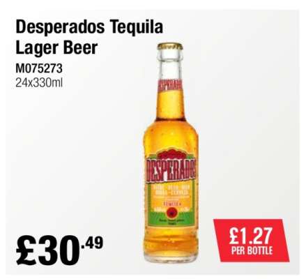 Desperados Tequila Lager Beer