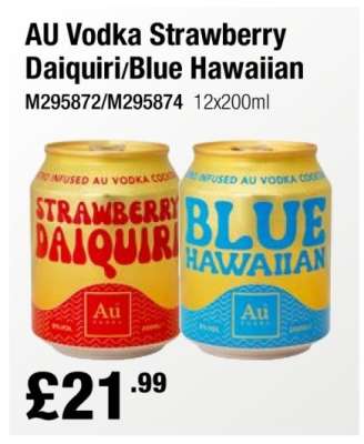 AU Vodka Strawberry Daiquiri/Blue Hawaiian