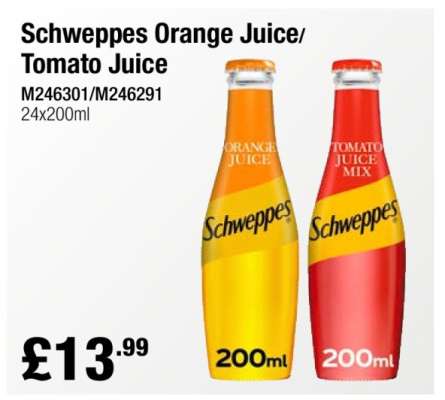 Schweppes Orange Juice/Tomato Juice