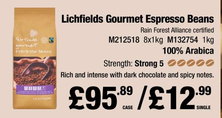 Lichfields Gourmet Espresso Beans