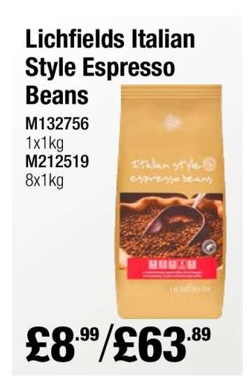 Lichfields Italian Style Espresso Beans