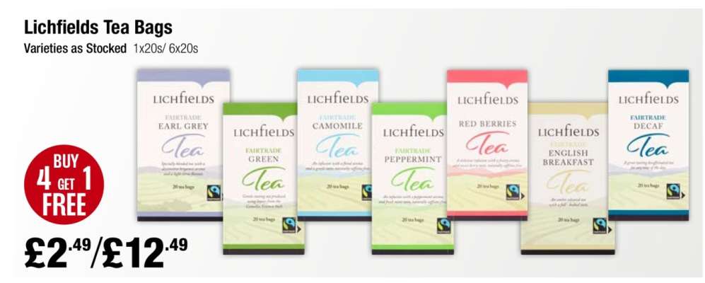 Lichfields Tea Bags