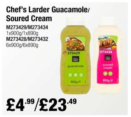 Chef’s Larder Guacamole/Soured Cream