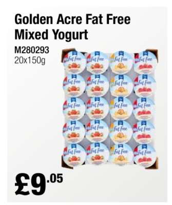 Golden Acre Fat Free Mixed Yogurt
