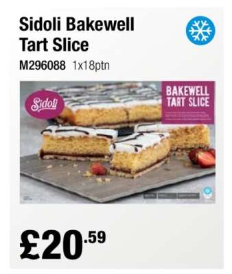 Sidoli Bakewell Tart Slice