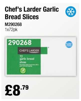 Chef’s Larder Garlic Bread Slices
