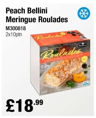 Peach Bellini Meringue Roulades