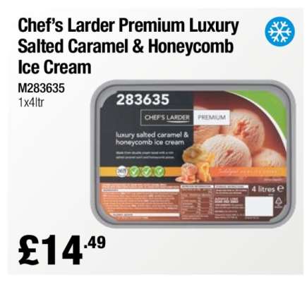 Chef’s Larder Premium Luxury Salted Caramel & Honeycomb Ice Cream
