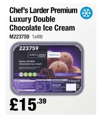 Chef’s Larder Premium Luxury Double Chocolate Ice Cream
