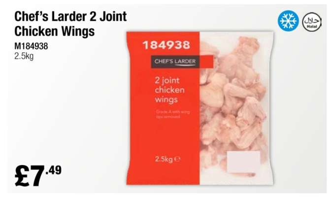 Chef’s Larder 2 Joint Chicken Wings