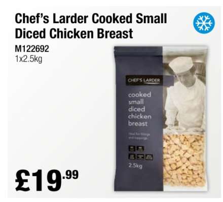 Chef’s Larder Cooked Small Diced Chicken Breast