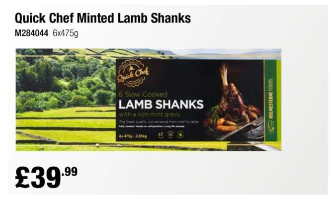 Quick Chef Minted Lamb Shanks