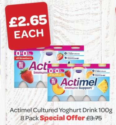 Actimel Cultured Yoghurt Drink 100g