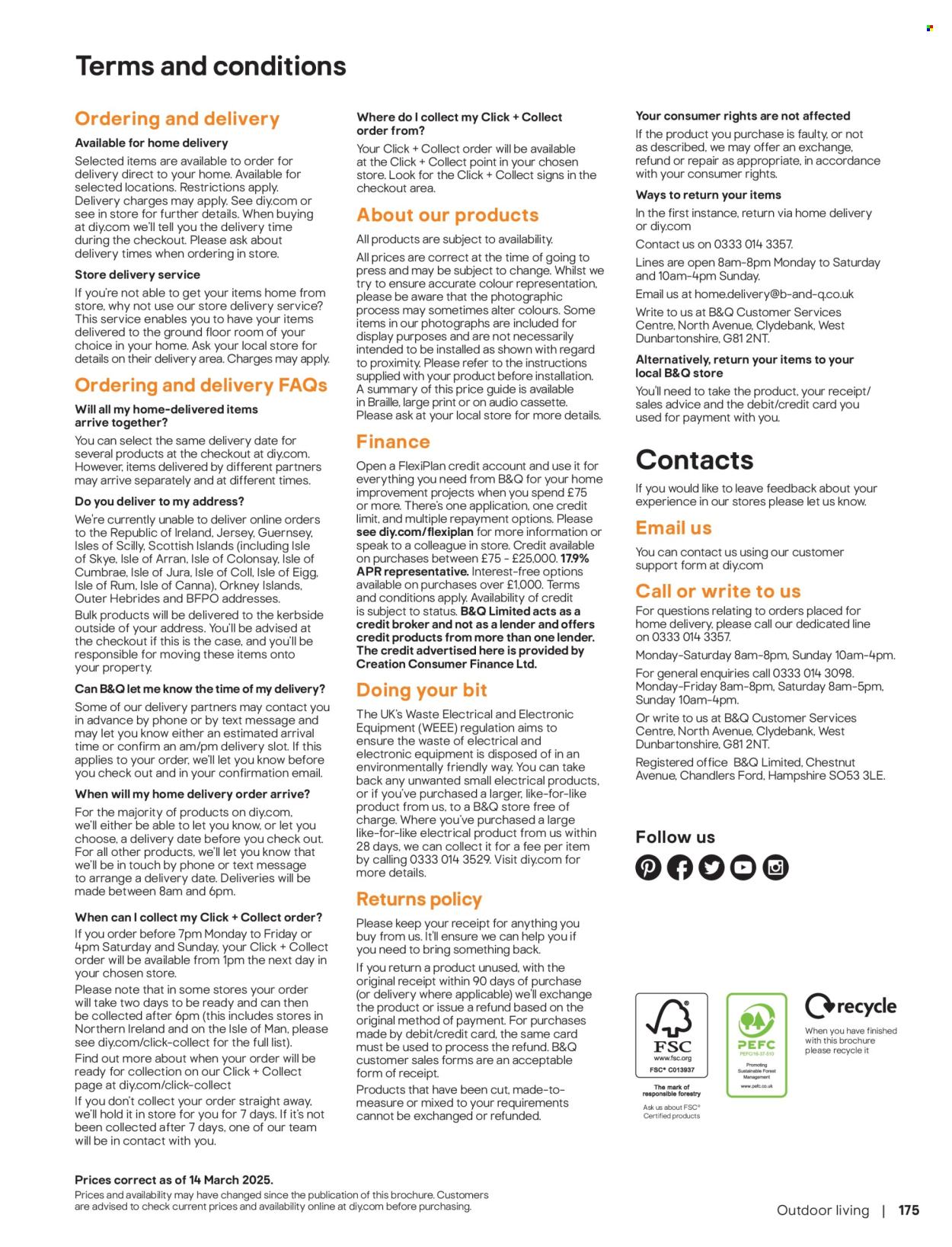 B&Q offer. Page 1