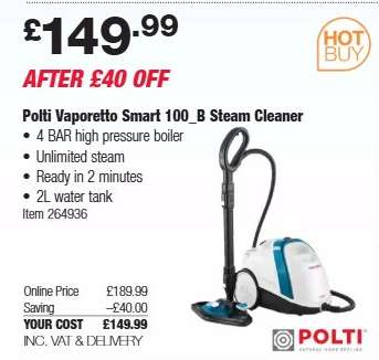 Polti Vaporetto Smart 100_B Steam Cleaner