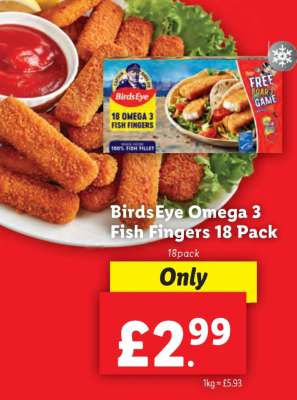 BirdsEye Omega 3 Fish Fingers 18 Pack