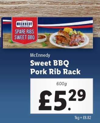 McEnnedy Sweet BBQ Pork Rib Rack