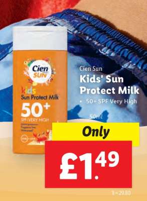 Cien Sun Kids' Sun Protect Milk