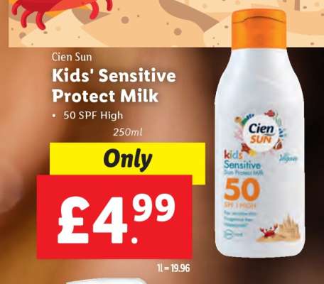 Cien Sun Kids' Sensitive Protect Milk